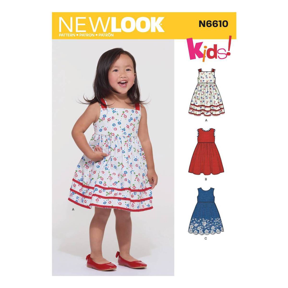 New Look Toddler’s Dress Sewing Pattern N6610 Hobbycraft