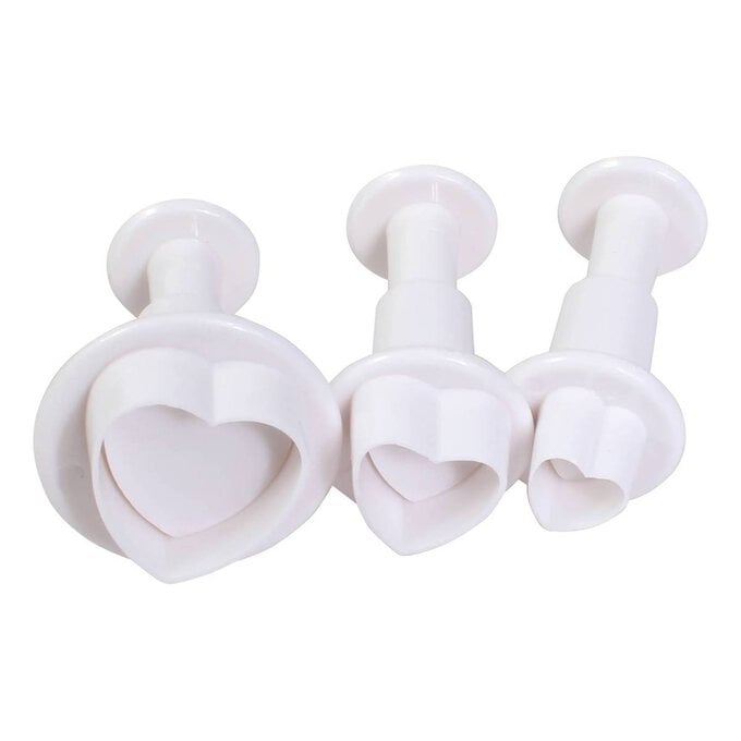 Cake Star Heart Plunger Cutters 3 Pack image number 1