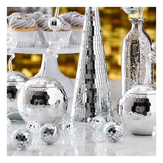 Silver Mirror Ball LED Lights 2.3m image number 3