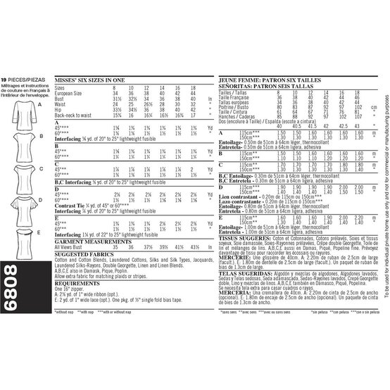 New Look Women's Top Sewing Pattern 6808 image number 3