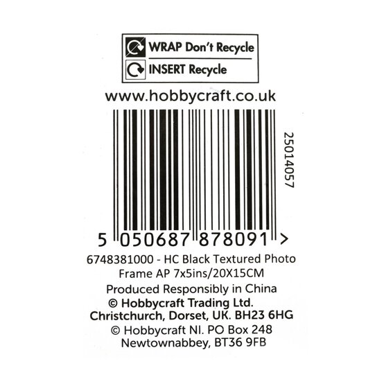 Black Textured Picture Frame 18cm x 13cm image number 5