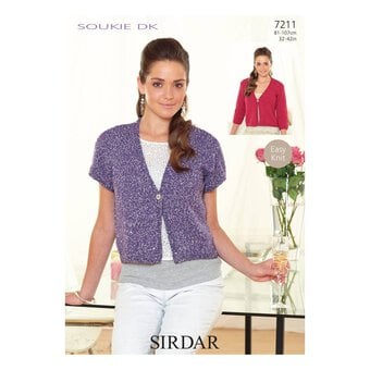 Sirdar Soukie DK Women's Cropped Cardigan Digital Pattern 7211