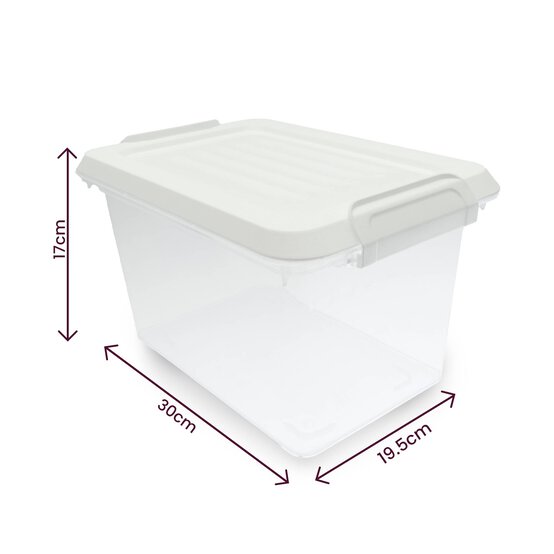 Clear White Storage Box 5 Litres image number 3