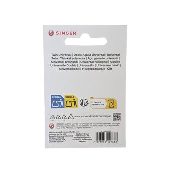 Singer Twin Universal Needles Size 90 2 Pack