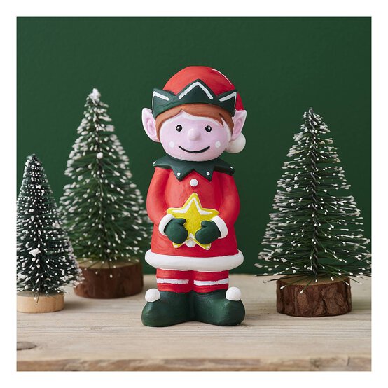 Paint Your Own Plaster Elf Decoration Kit image number 1