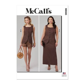 McCall's Women's Top, Shirts and Skirt Sewing Pattern M8585 (W3 30W-38W)