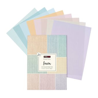 Pastel Linen Paper Pad A4 24 Pack