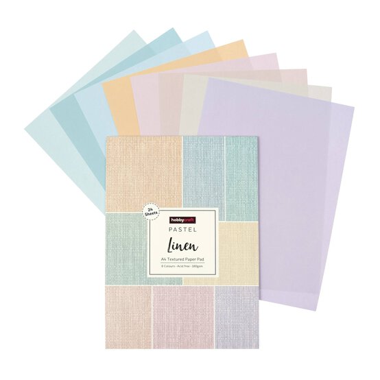 Pastel Linen Paper Pad A4 24 Pack image number 1