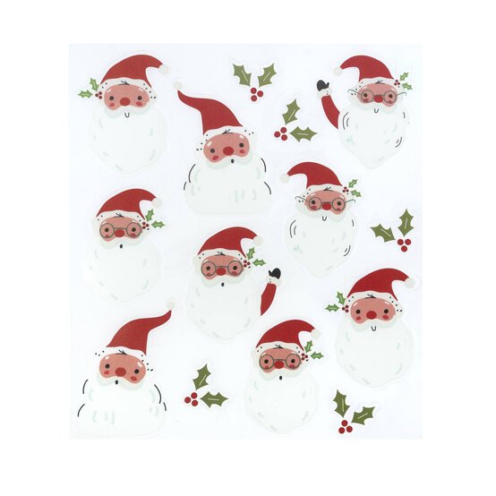 Santa Transparent Stickers 14 Pack image number 1