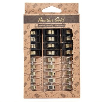 Hemline Gold Fabric Quilting Clips 30 Pack image number 3