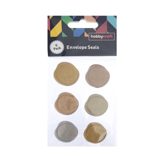 Metallic Floral Envelope Seal Stickers 6 Pack  image number 3