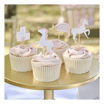 Ginger Ray Princess Cupcake Toppers 12 Pack image number 2