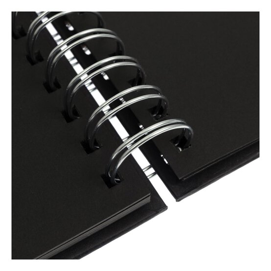 Spiral Bound Black Scrapbook 6 x 6 Inches image number 4