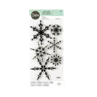 Sizzix Floating Snowflakes Layered Stamp Set 6 Pieces