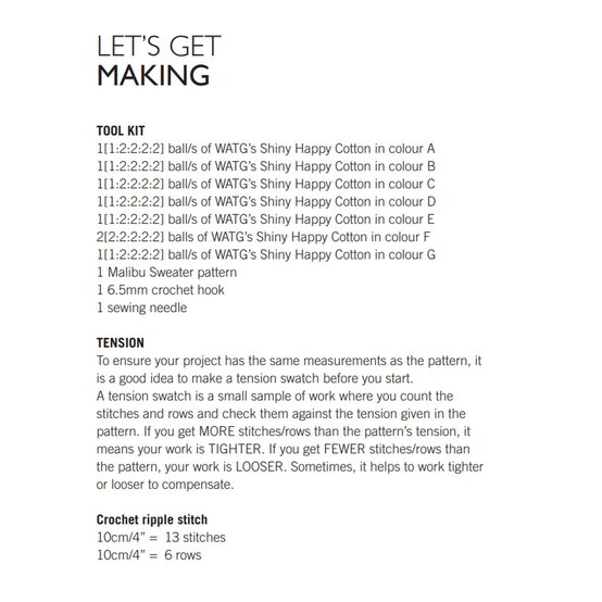 Wool and the Gang Malibu Sweater Pattern image number 6