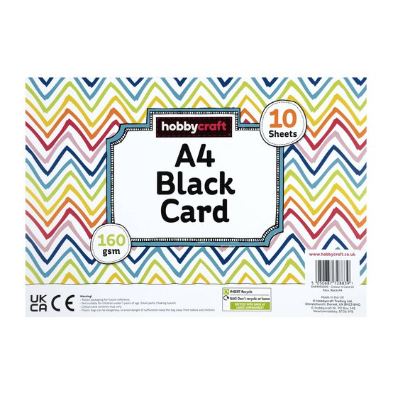 Black Card A4 10 Pack image number 7