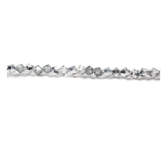 Half Silver Crystal Bicone Bead String 40 Pieces