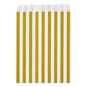Gold and White Striped Treat Bags 50 Pack image number 1