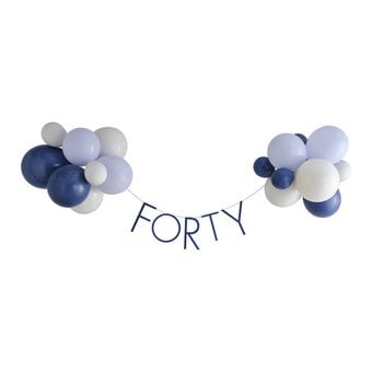 Ginger Ray Navy Forty Balloon Bunting 1.5m image number 2