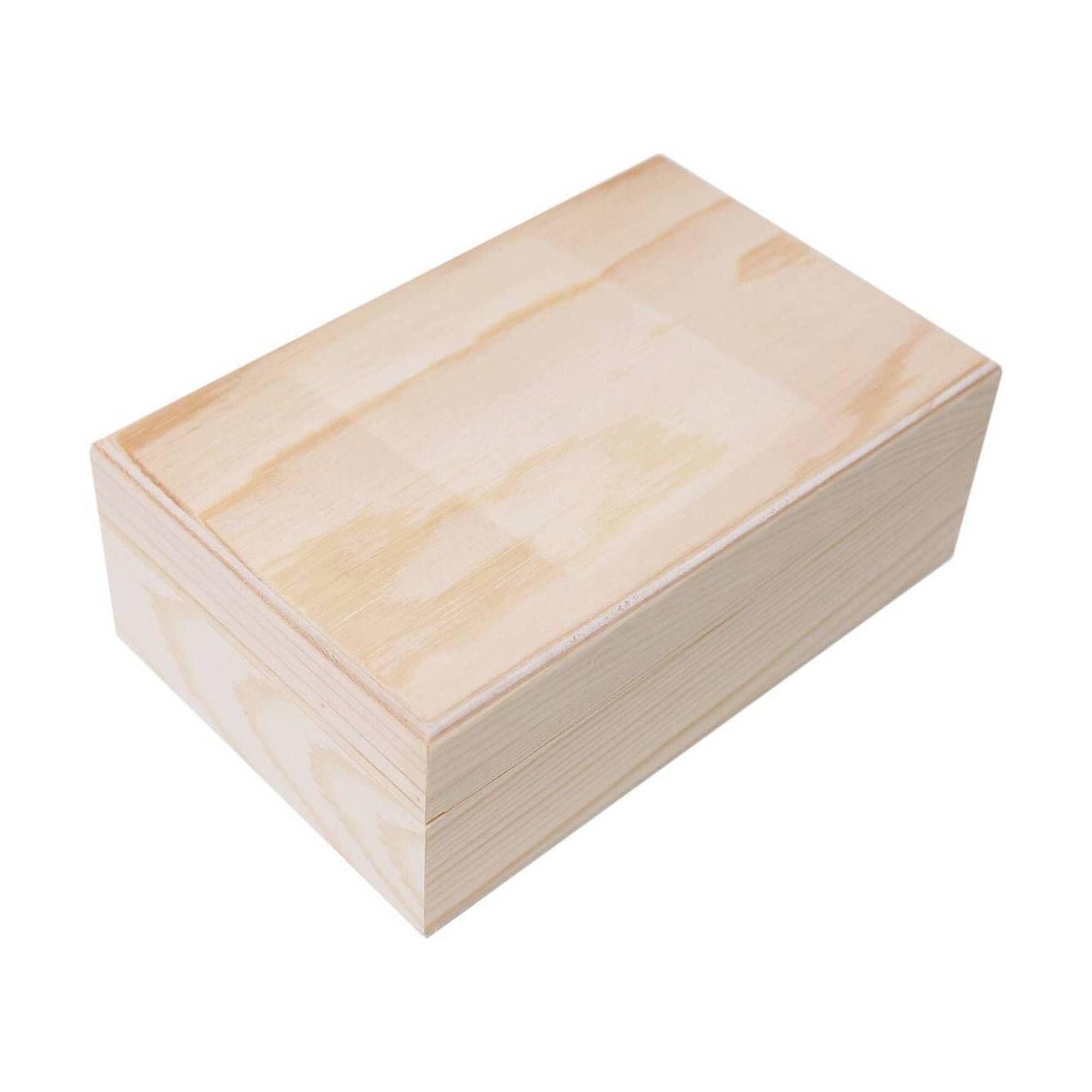 Wooden Pine Jewellery Box 14cm x 5cm x 9cm Hobbycraft