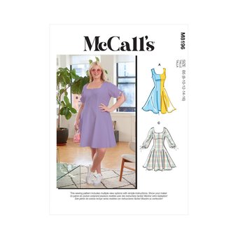 McCall's Women's Dresses Sewing Pattern M8196 (B5 8-16)