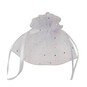 White with Silver Dots Favour Pouches 10 Pack image number 1