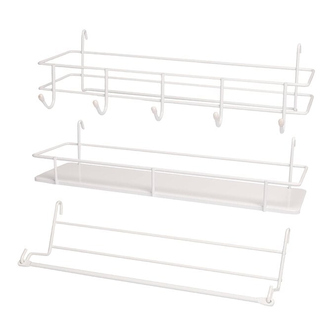 White Trolley Accessories 3 Pack image number 1