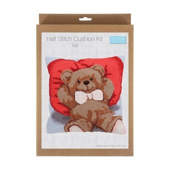 Trimits Ted Half Stitch Cushion Kit 40cm x 40cm