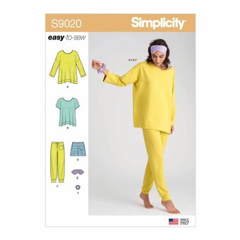 Simplicity Sleepwear Set Sewing Pattern S9020 (XXS-XXL)