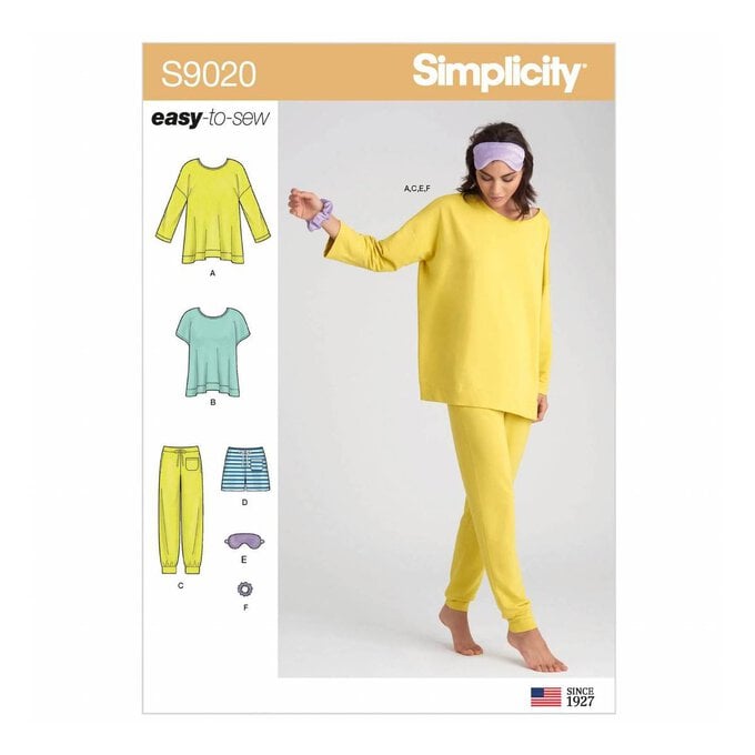 Simplicity Sleepwear Set Sewing Pattern S9020 (XXS-XXL) image number 1