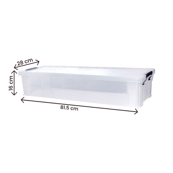 Whitefurze Allstore 27 Litre Clear Wrapping Paper Storage Box image number 5