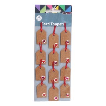Love Gift Tag Card Toppers 12 Pack