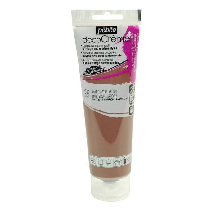 Pebeo Brown Deco Creme Paint 120ml image number 1