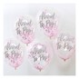 Ginger Ray Oh Baby Pink Confetti Balloons 5 Pack image number 2