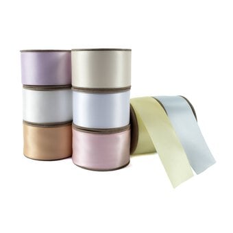 White Double-Faced Satin Ribbon 36mm x 5m image number 5