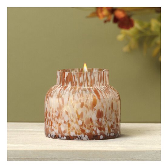 Orange Glass Confetti Candle  image number 1