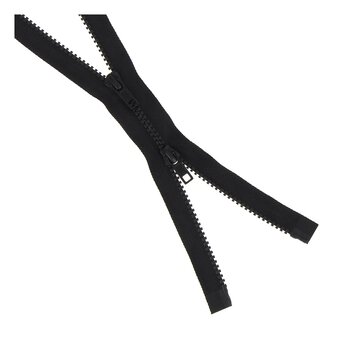 Milward Black Two-Way Chunky Open-Ended Zip 65cm