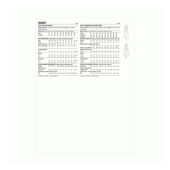 Simplicity Dress and Jumpsuit Sewing Pattern S9597 (16-24) image number 2