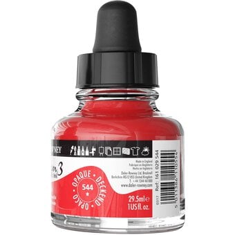Daler-Rowney System3 Fluorescent Red Acrylic Ink 29.5ml image number 3