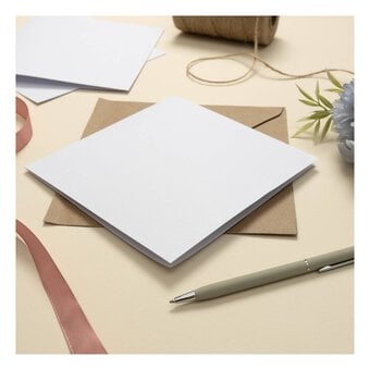 White Greetings Card Pad 6 x 6 Inches 20 Pack 