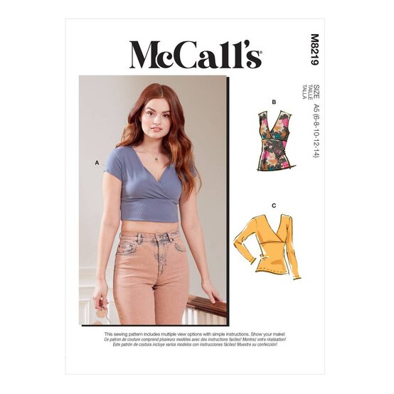 McCall's Women's Tops  Sewing Pattern M8219 (F5 16-24) image number 1