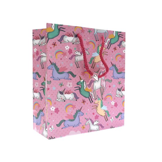 Pink Unicorn Gift Bag 21.5 x 25cm image number 1