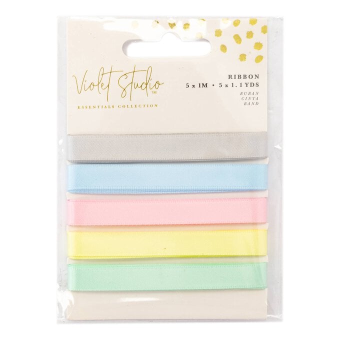 Violet Studio Pastel Ribbons 1m 5 Pack image number 1