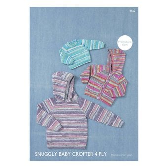 Sirdar Snuggly Baby Crofter 4 Ply Jumper and Cardigan Digital Pattern 4662