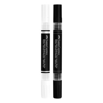 Faber-Castell Black and White Shake & Paint Acrylic Marker 2 Pack