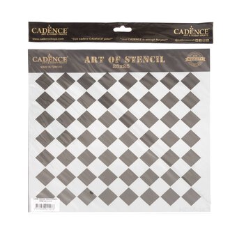 Cadence Checkerboard Home D&eacute;cor Stencil 25cm x 25cm 