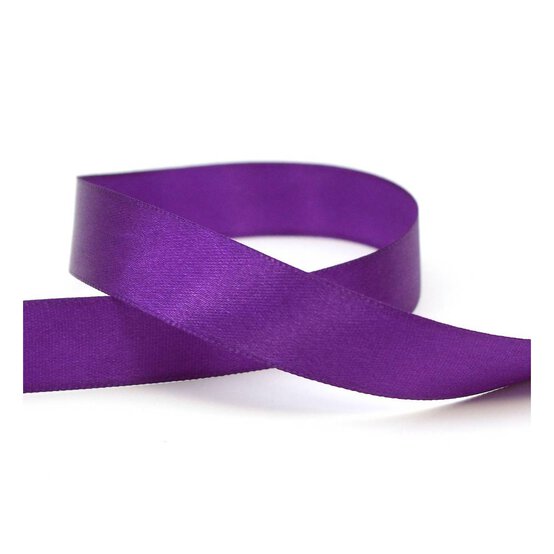 Purple Satin Ribbon 20 mm x 15 m image number 2
