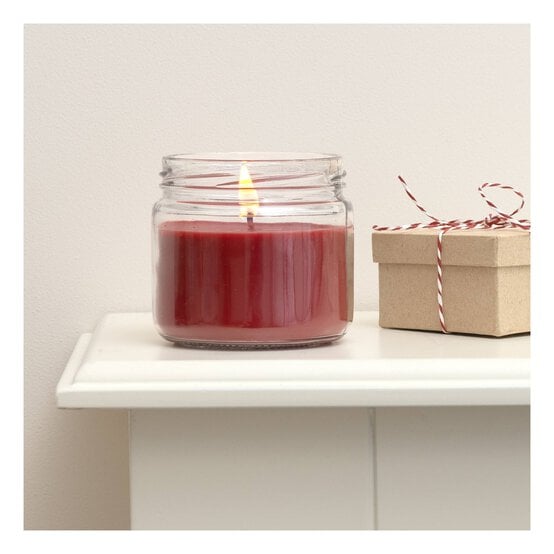 Red Glass Jar Candle 8cm image number 1