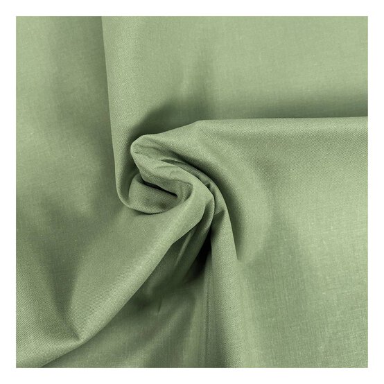 WI Light Olive Premium Organic Cotton Fabric by the Metre image number 1