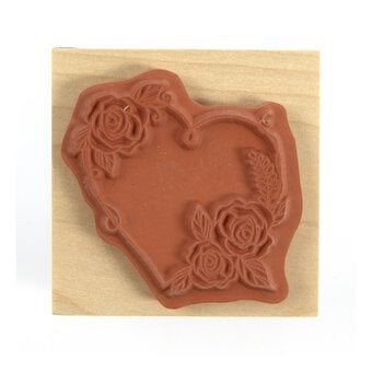 Heart Wreath Wooden Stamp 5cm x 5cm image number 3